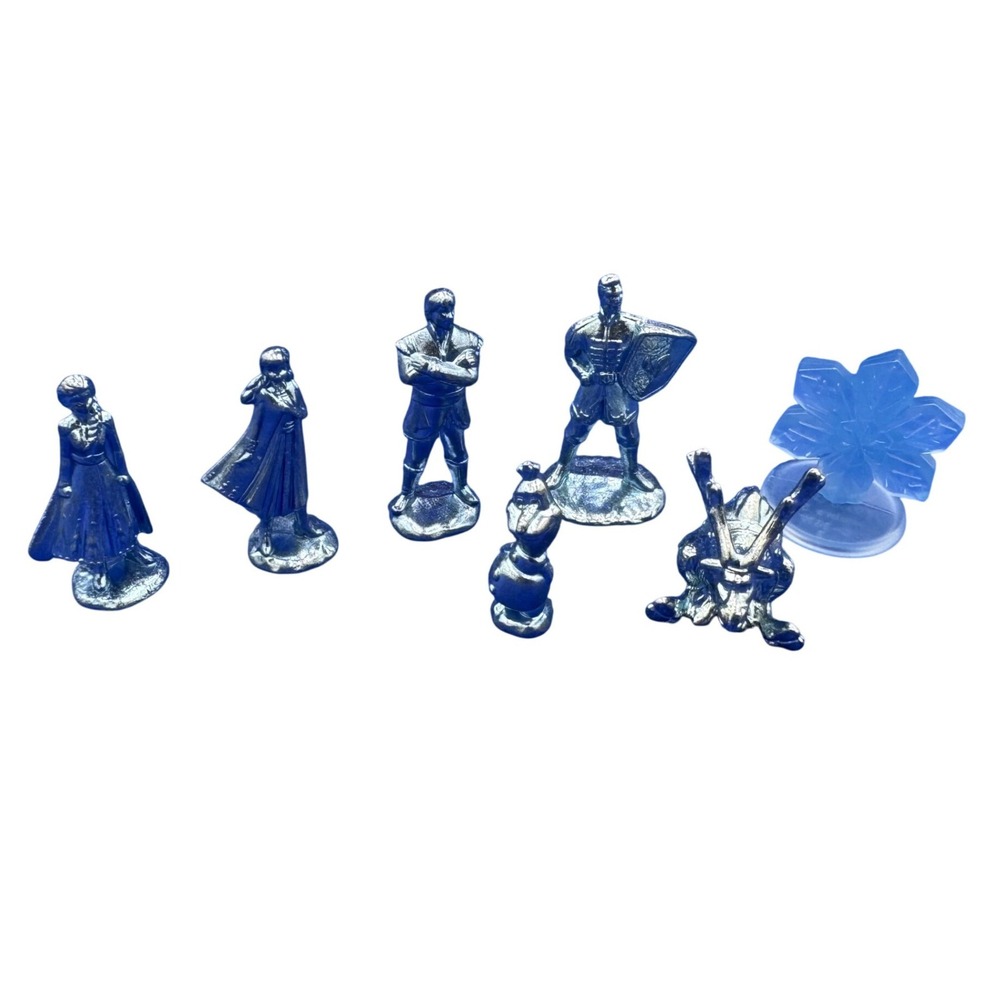 Disney Frozen 2 Monopoly Tokens Metal Figures Elsa Anna Olaf Sven Parts 7pc‎ Set